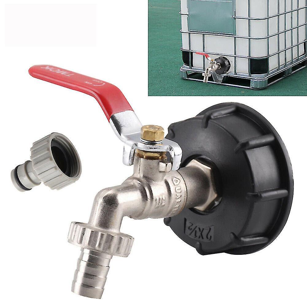 Parts Water Collection Tank Tap， Ibc 1000l Tank Adapter Ibc Tank Adapter S60x6 For Garden Tap Brass