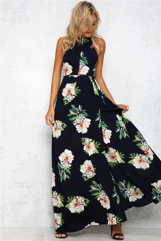 Heart To Heart Maxi Dress Navy