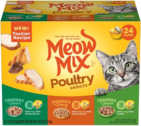 Meow Mix Poultry Selects Variety Pack Wet Cat Food