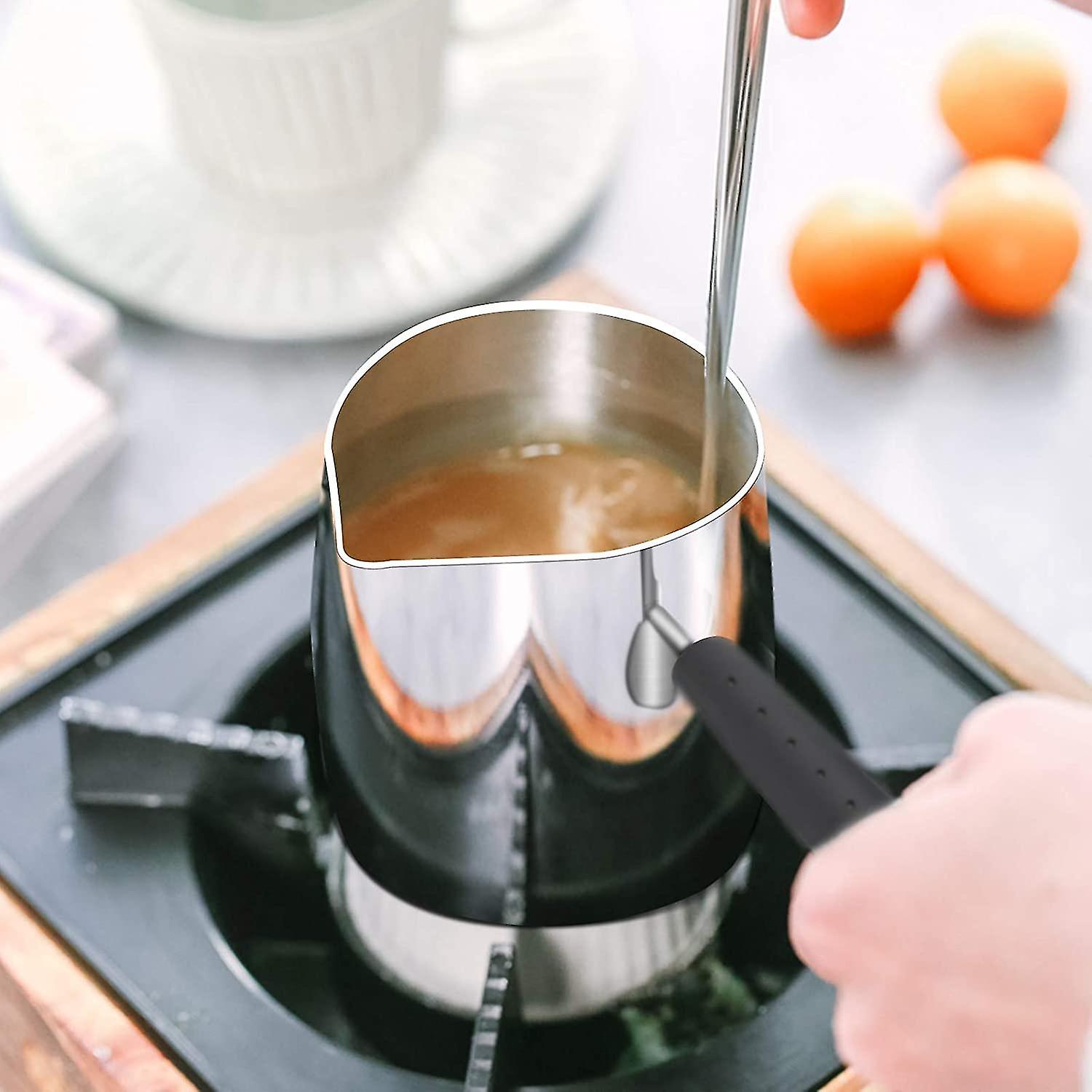 Stainless Steel Butter And Coffee Warmer，turkish Coffee Pot，mini Butter Melting Pot And Milk Pot Wi