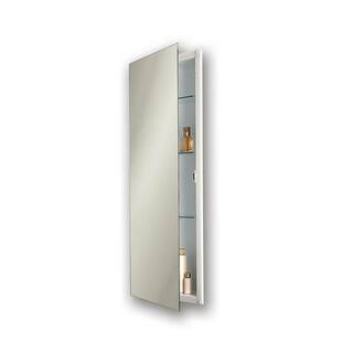 JENSEN Illusion 13 in. W x 36 in. H x 3-34 in. D Frameless Recessed Bathroom Medicine Cabinet in White DIS664X