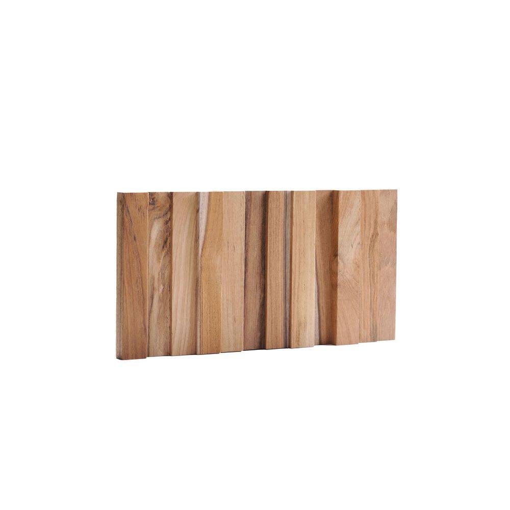 WALL!SUPPLY 0.79 in. x 7.09 in. x 14.17 in. UltraWood Teak Natural Jointless Vertical Wall Paneling (16-Pack) 22760132