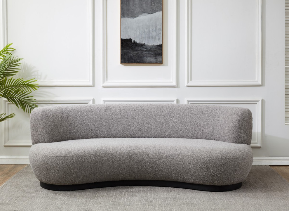 Safavieh Couture Stevie Boucle Curved Back Sofa   Transitional   Sofas   by Safavieh  Houzz