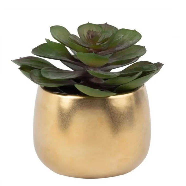 Brass Planter Modern Design Metal Floor Flower Planter for Living Room Bedroom Display Plant Stand