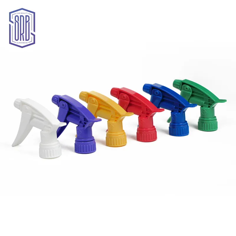 Durable Colorful Plastic Finger Trigger Sprayer Spray Trigger Nozzle Head for Car Wash and Gardening