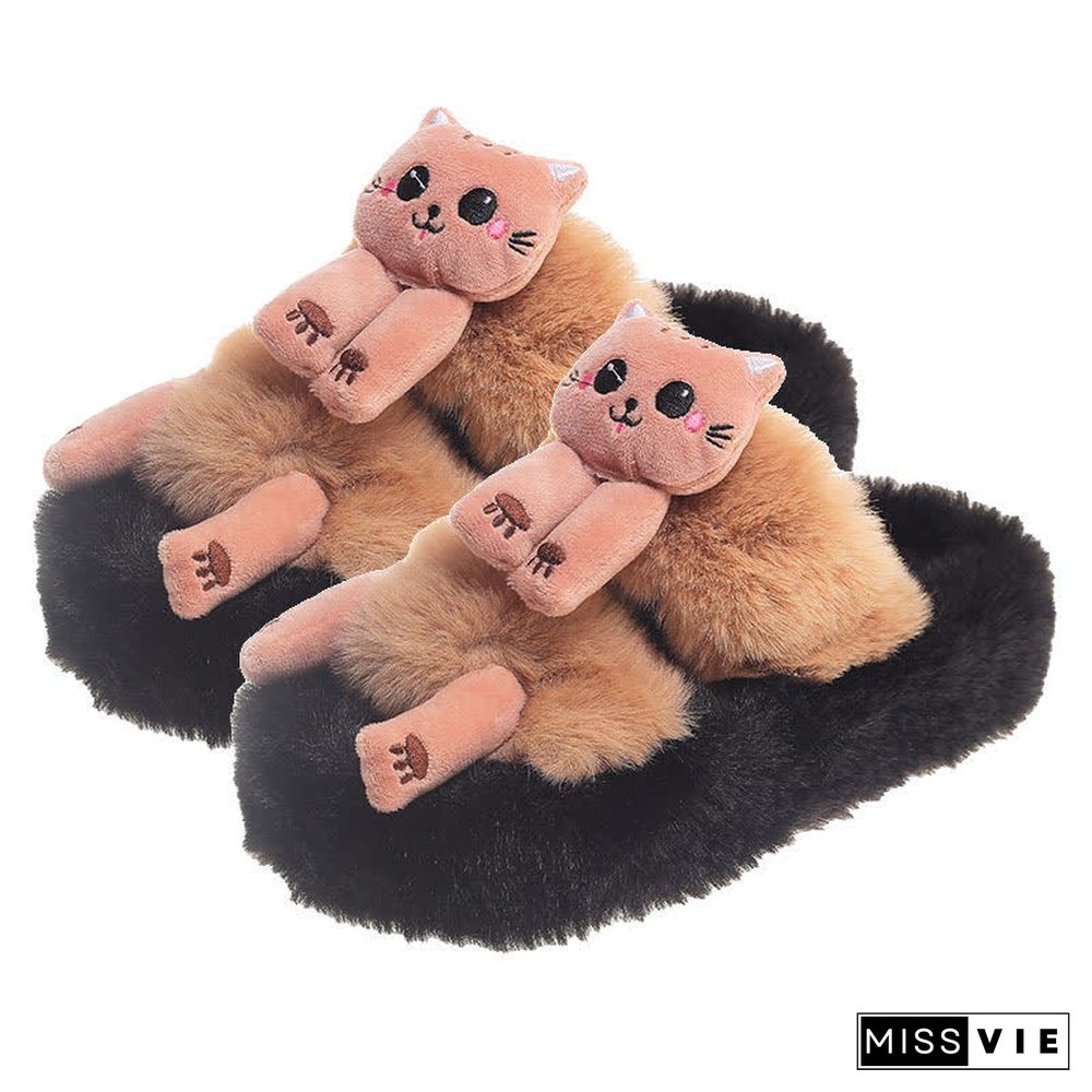 Funny Cartoon Plush Casual Slippers