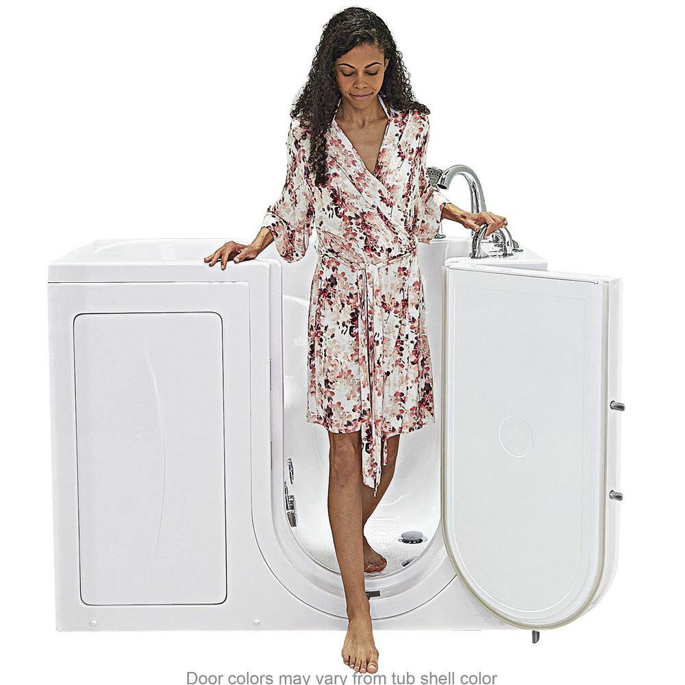 Ella Capri 52 in. x 30 in. Acrylic Walk-In Whirlpool Bath in White with Right Outward Swing Door and Fast FillDrain OA3052H-HB-R