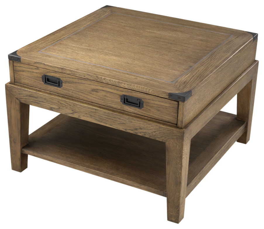 Wooden Side Table  Eichholtz Military   Rustic   Side Tables And End Tables   by Oroa   Distinctive Furniture  Houzz