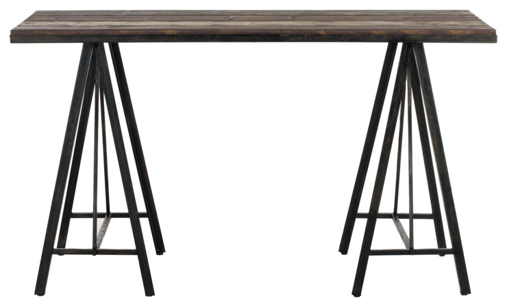 Vikki Console Dark Brown   Industrial   Console Tables   by Peachtree Fine Furniture  Houzz