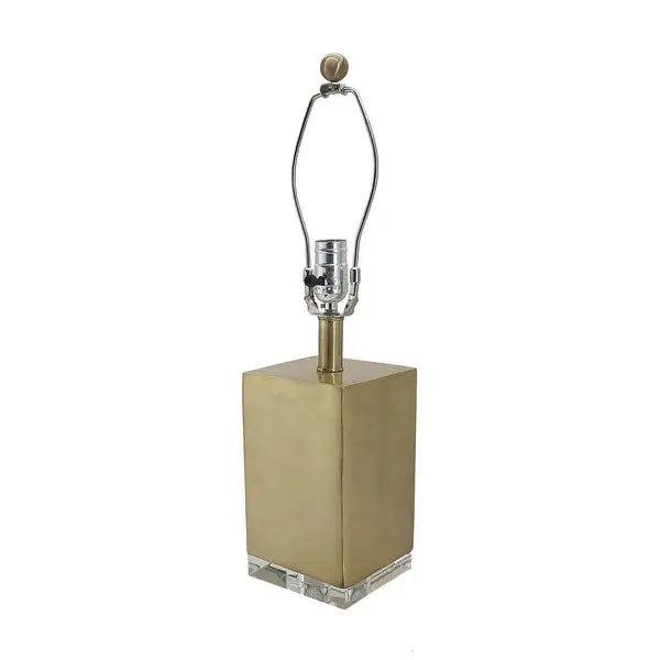 AandB Home Metal Square Table Lamp - Gold/White