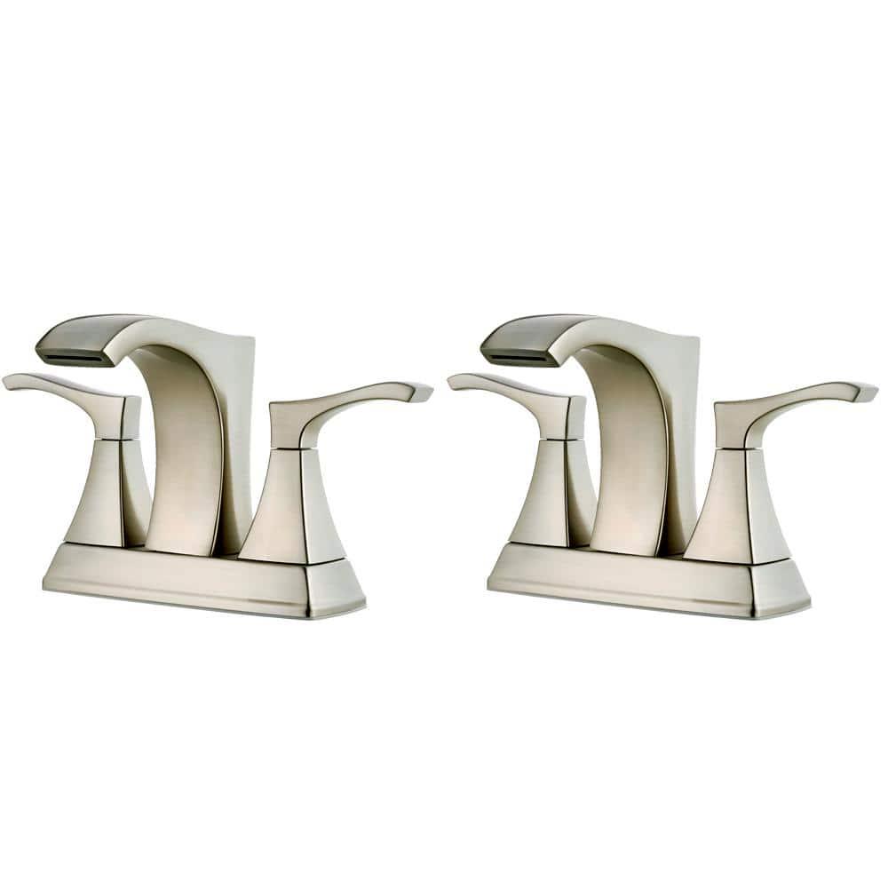 Pfister Venturi 4 in Centerset 2Handle Bathroom Faucet in Spot Defense Brushed Nickel