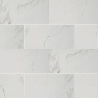 Home Decorators Collection Carrara 12 in. x 24 in. Polished Porcelain Stone Look Floor and Wall Tile (16 sq. ft.Case) NHDCARR1224P