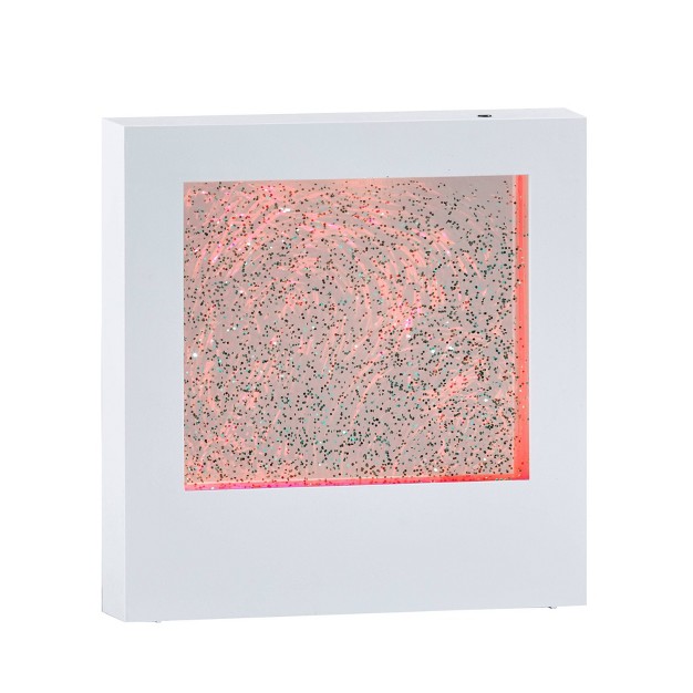 Led Glitter Light Box Silver Adesso