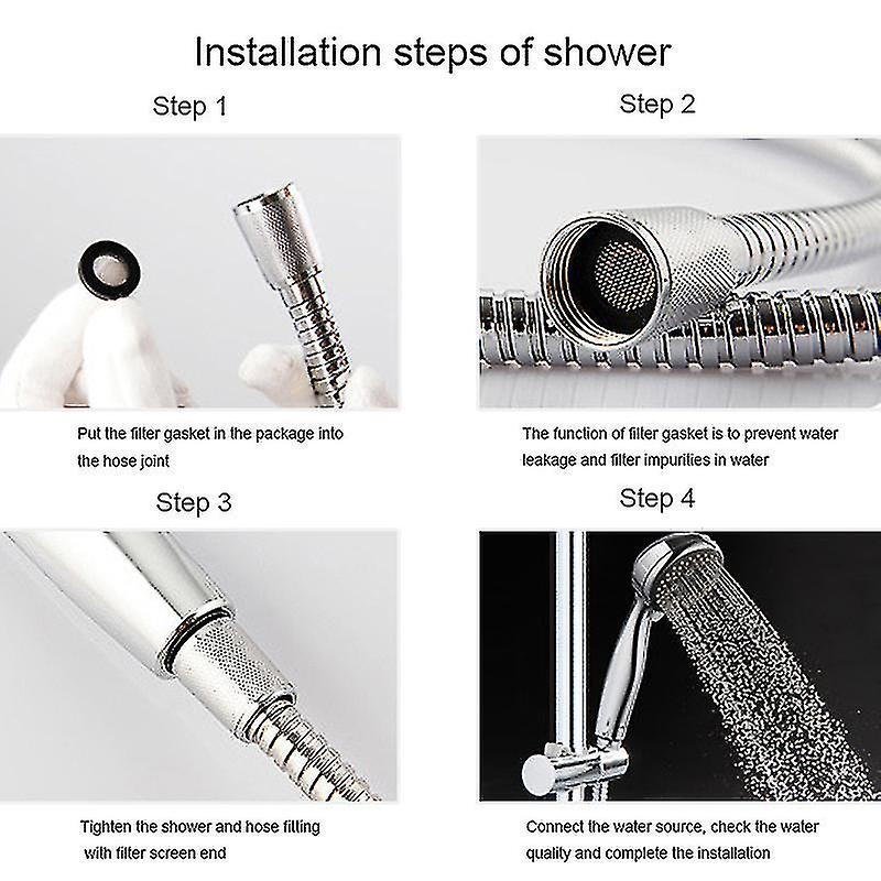 Led Shower Head High Turbo Pressure 7 Colors Lights Temperature Sensor Bath Sprinkler