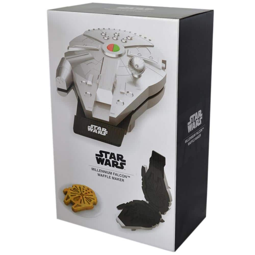 Uncanny Brands Deluxe Silver Millennium Falcon Waffle Maker DWM-SRW-MF