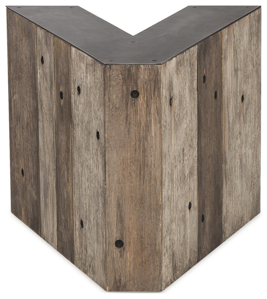 V Letter Side Table   Industrial   Side Tables And End Tables   by AED Luxury Home Decor  Houzz