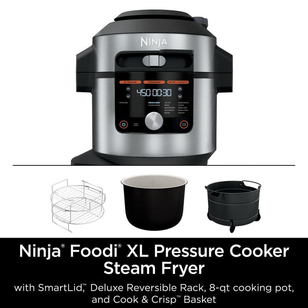 NINJA Foodi 8 qt XL 14in1 Stainless Steel Electric Pressure Cooker Steam Fryer with Smart Lid