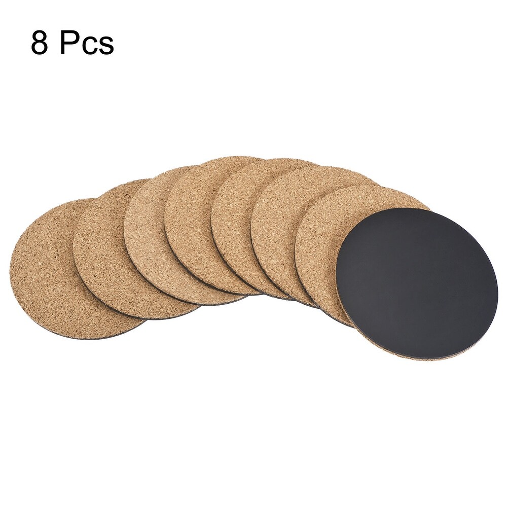 8pcs Round Plastic Cork Plant Mat Cup Coaster Pad for Home Garden Pots