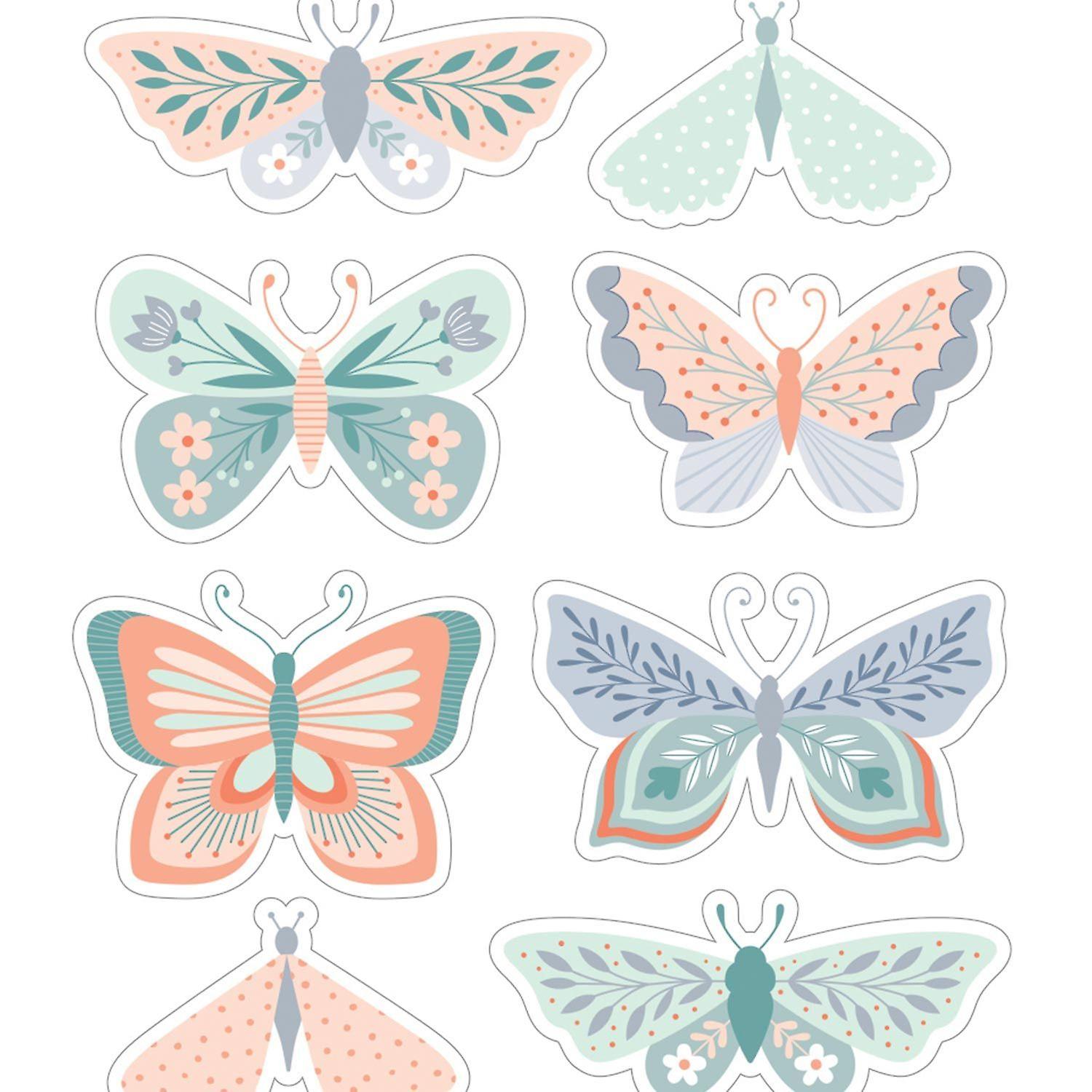 Set of rabbits / butterflies stickers