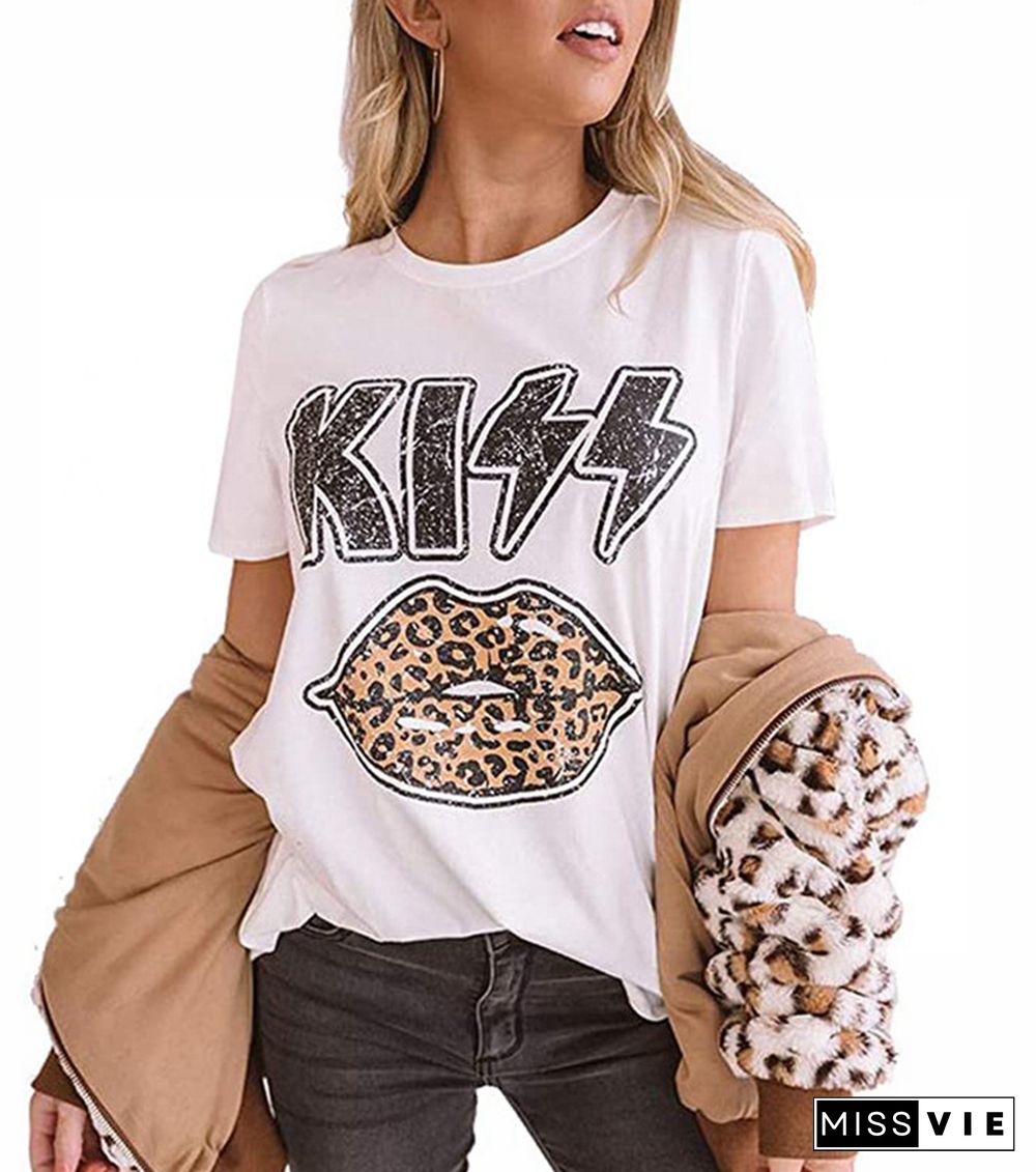 KISS Leopard Lip T-shirt