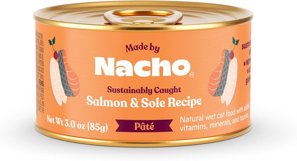 Made by Nacho Sustainably Caught Salmon and Sole Recipe Grain-Free Pate Wet Cat Food