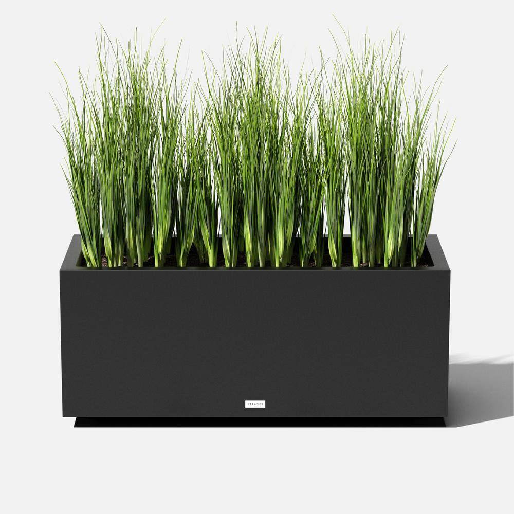 Veradek Long Box 38 in. Black Plastic Rectangular Planter LBXVLGB