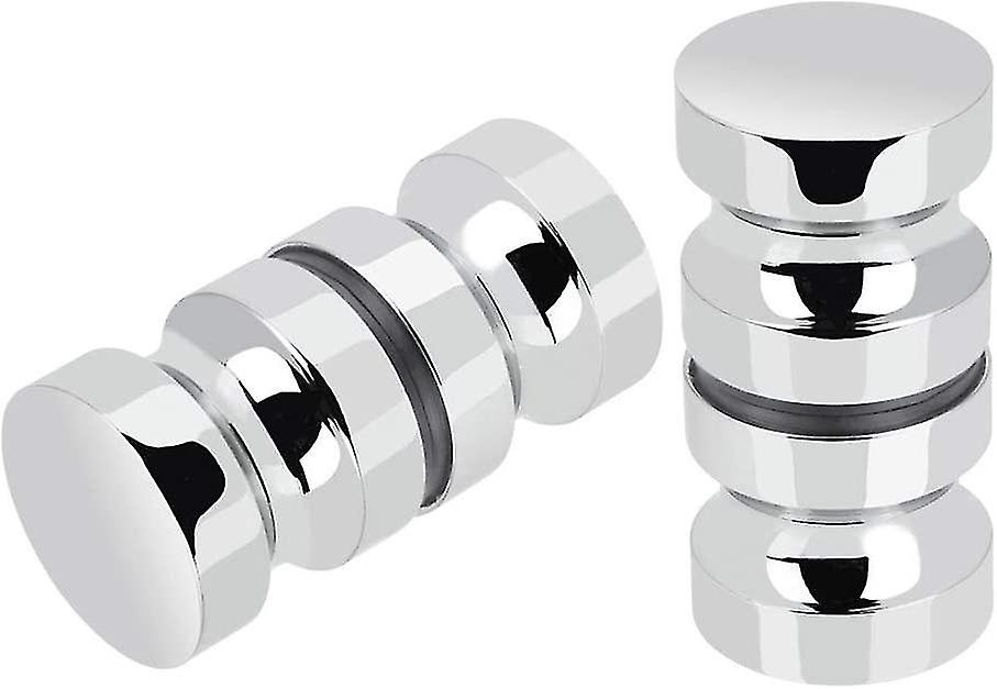 2 Pairs Stainless Steel Sliding Shower Door Knobs Glass Shower Door Handles For Bathroom Kitchen Home Office Hotel