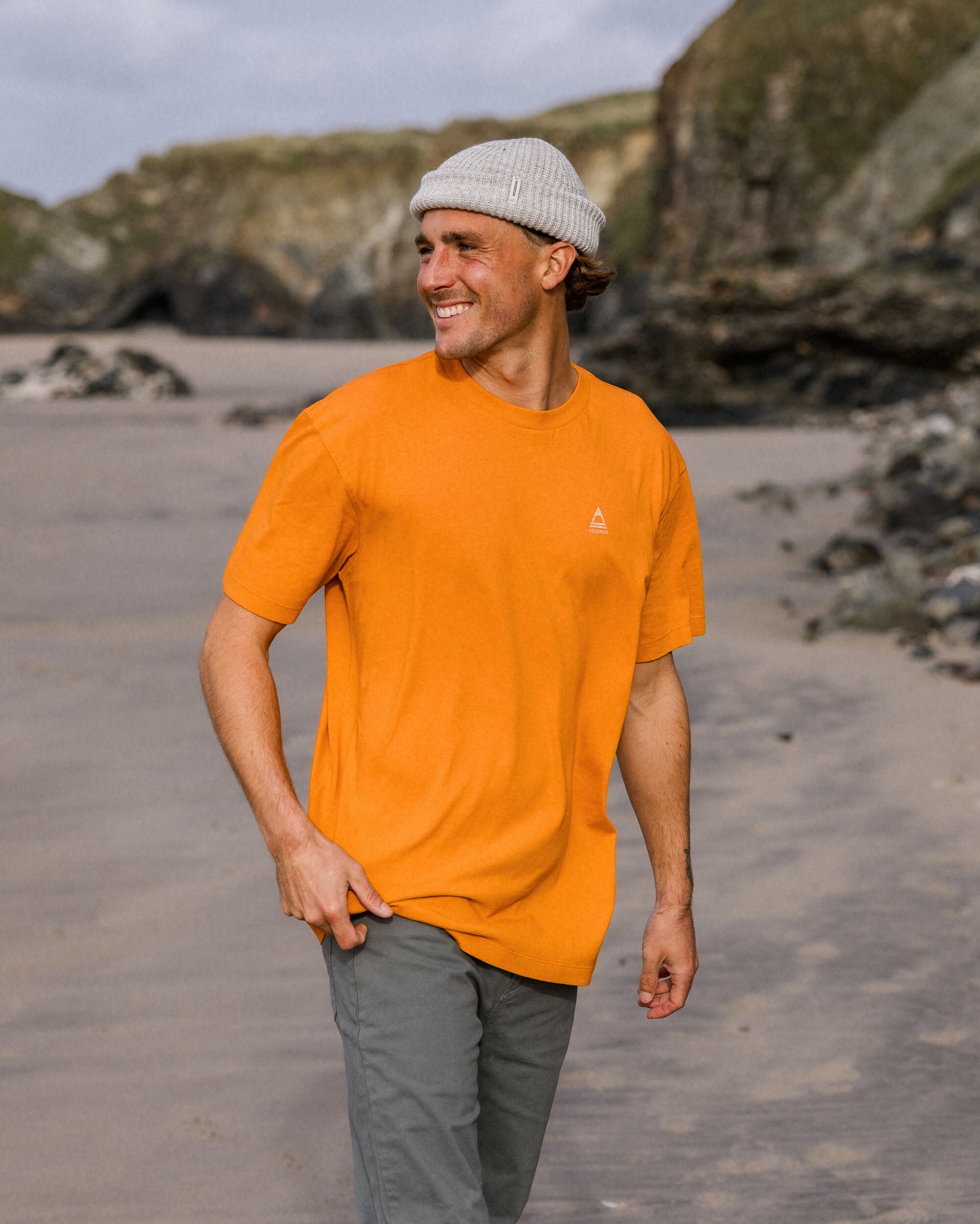 Purpose Recycled Relaxed Fit T-Shirt - Sunrise Orange