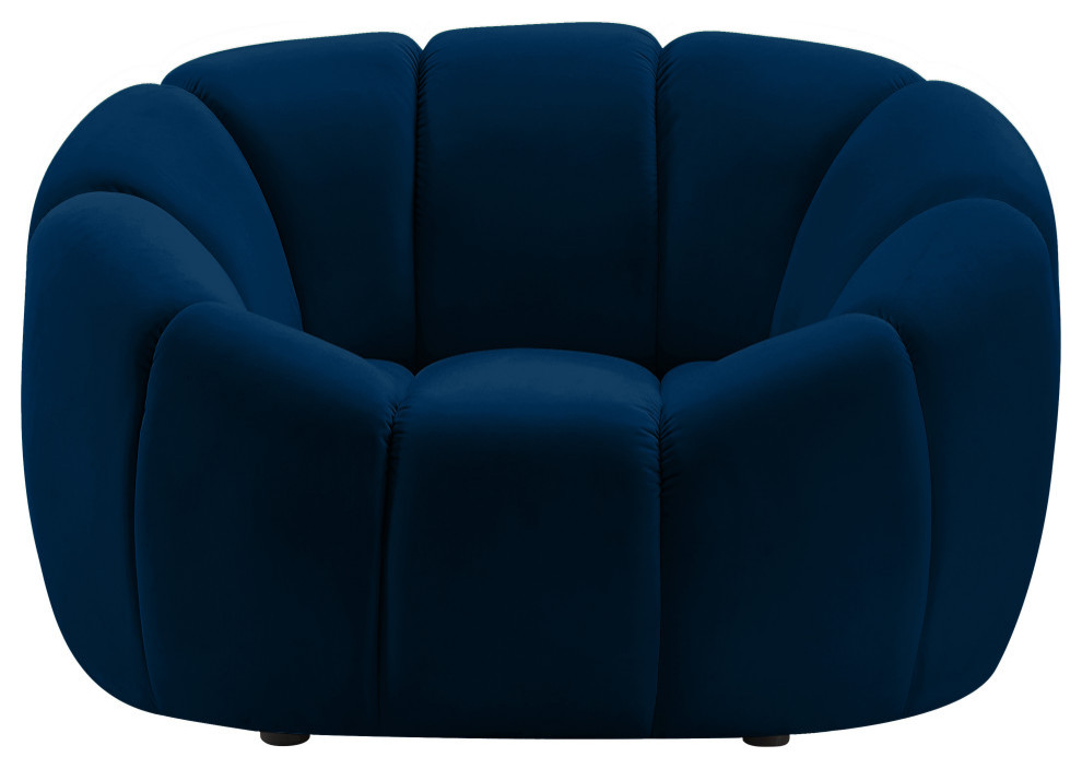 Elijah Velvet Upholstered Set   Contemporary   Armchairs And Accent Chairs   by Meridian Furniture  Houzz