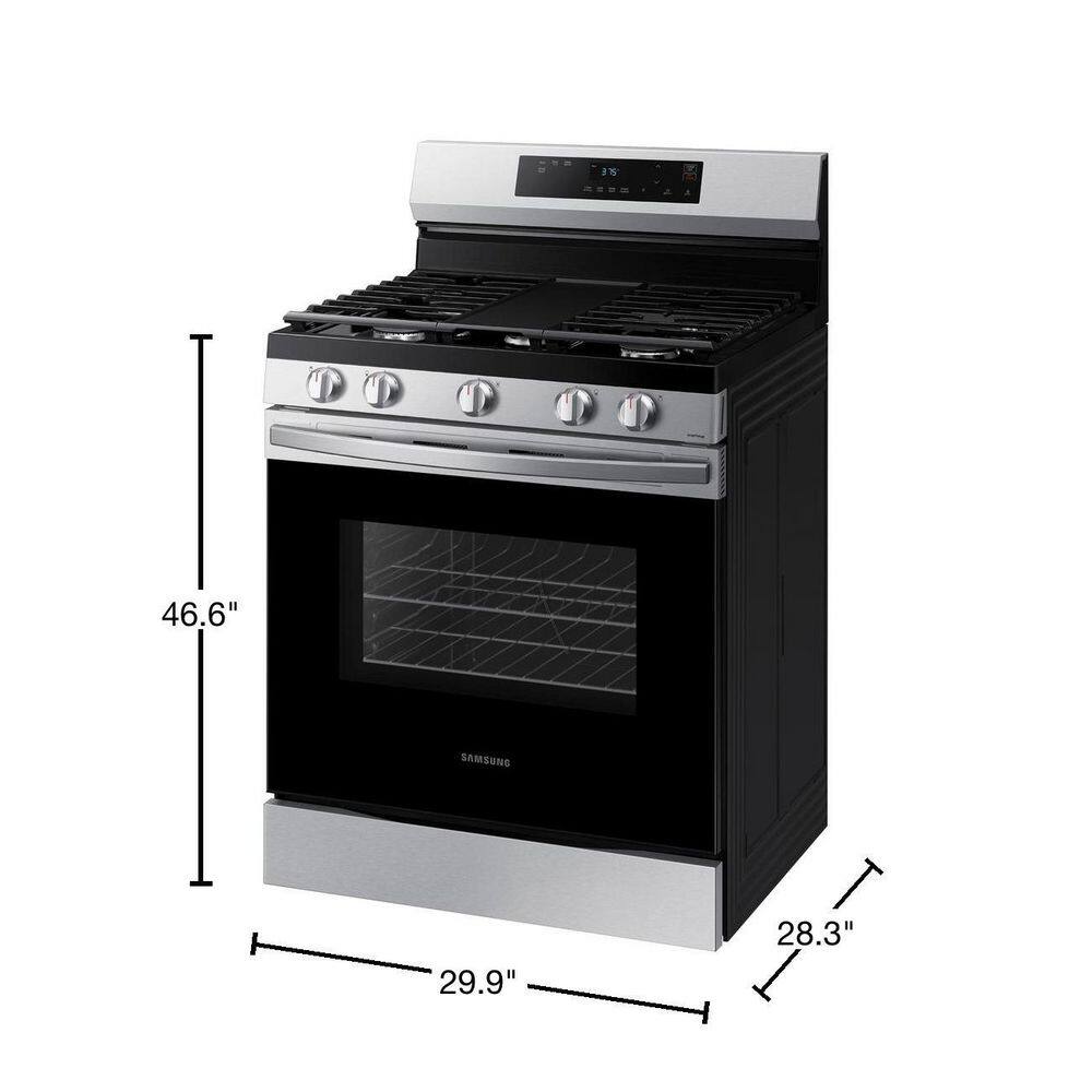  6.0 cu. ft. Smart Freestanding Gas Range with Integrated Griddle in Stainless Steel NX60A6111SS