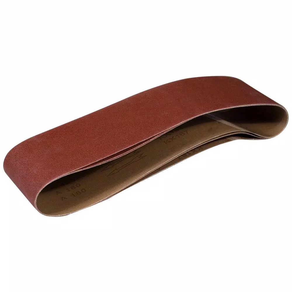 POWERTEC 6 in. x 48 in. 80-Grit Aluminum Oxide Sanding Belt (3-Pack) and#8211; XDC Depot