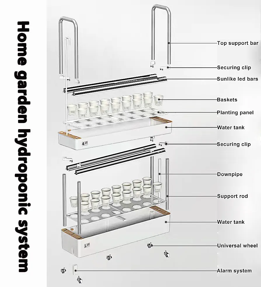 Smart garden 120holes farming supplies complete vertical hydroponic system aquaponics hydroponic automatic home garden