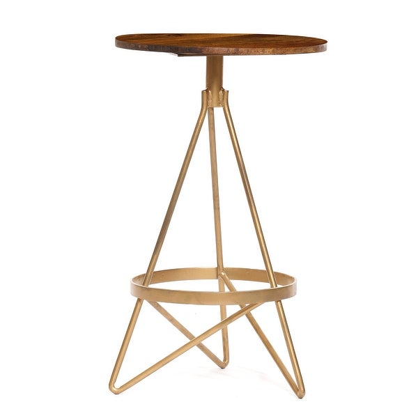 Kairo 25-inch Elm/ Gold Counter Height Stool