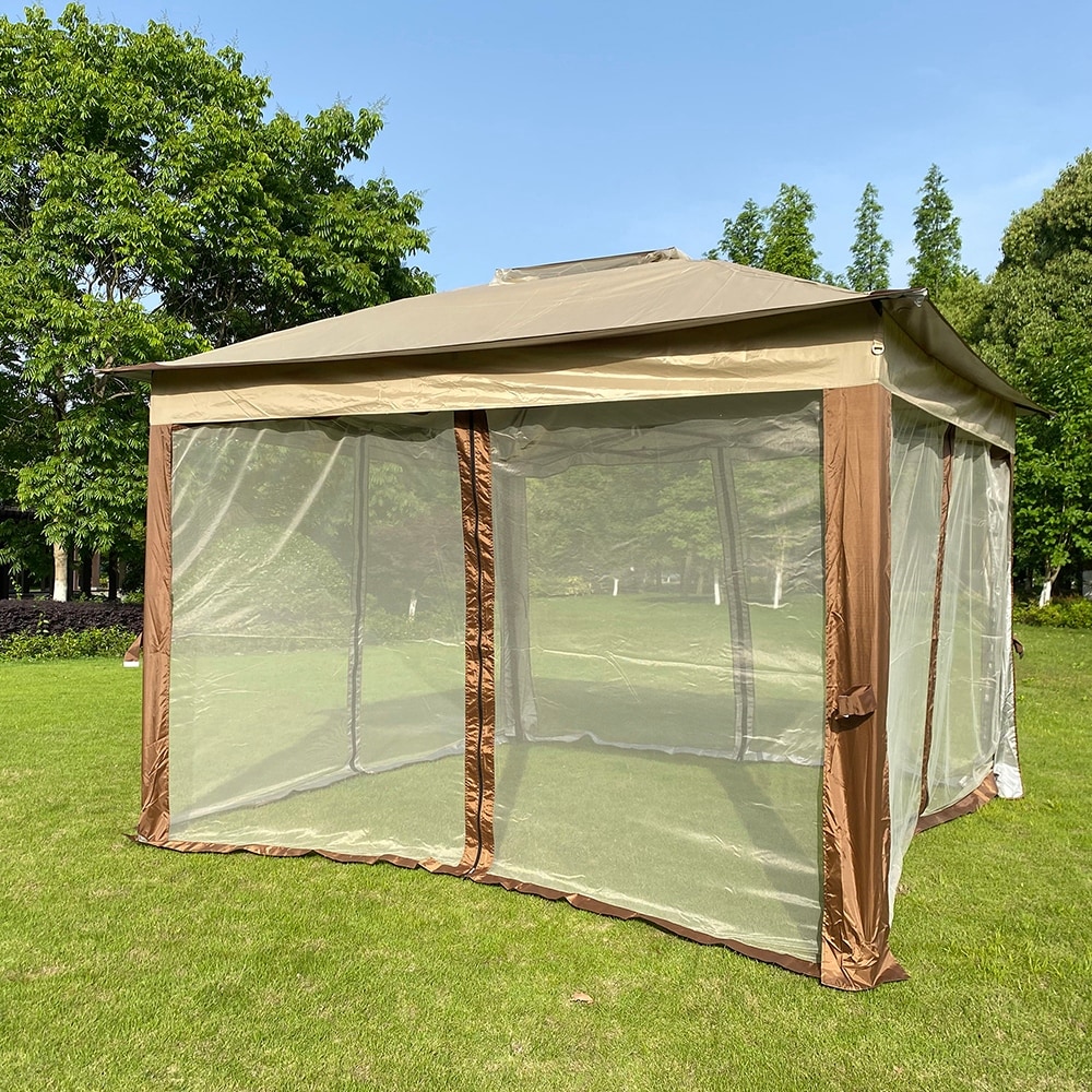 Gazebo with Removable Zipper Netting  2 Tier Soft Top Event Tent