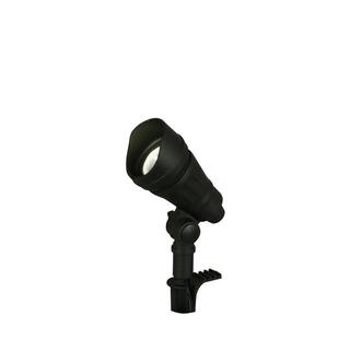 Hampton Bay 4.5-Watt Millennium Black Adjustable Light Color Outdoor Integrated LED Landscape Spot Light IWH2301LM-5