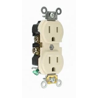 Leviton 15 Amp Commercial Grade Duplex Outlet Light Almond R56-CBR15-00T