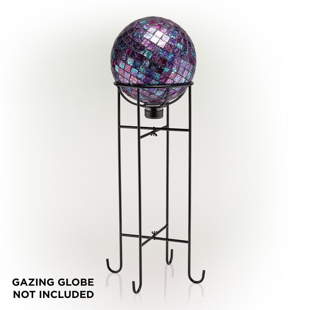 Alpine Corporation 24 in. Tall Indoor/Outdoor Metal Gazing Globe Display Stand SLL836