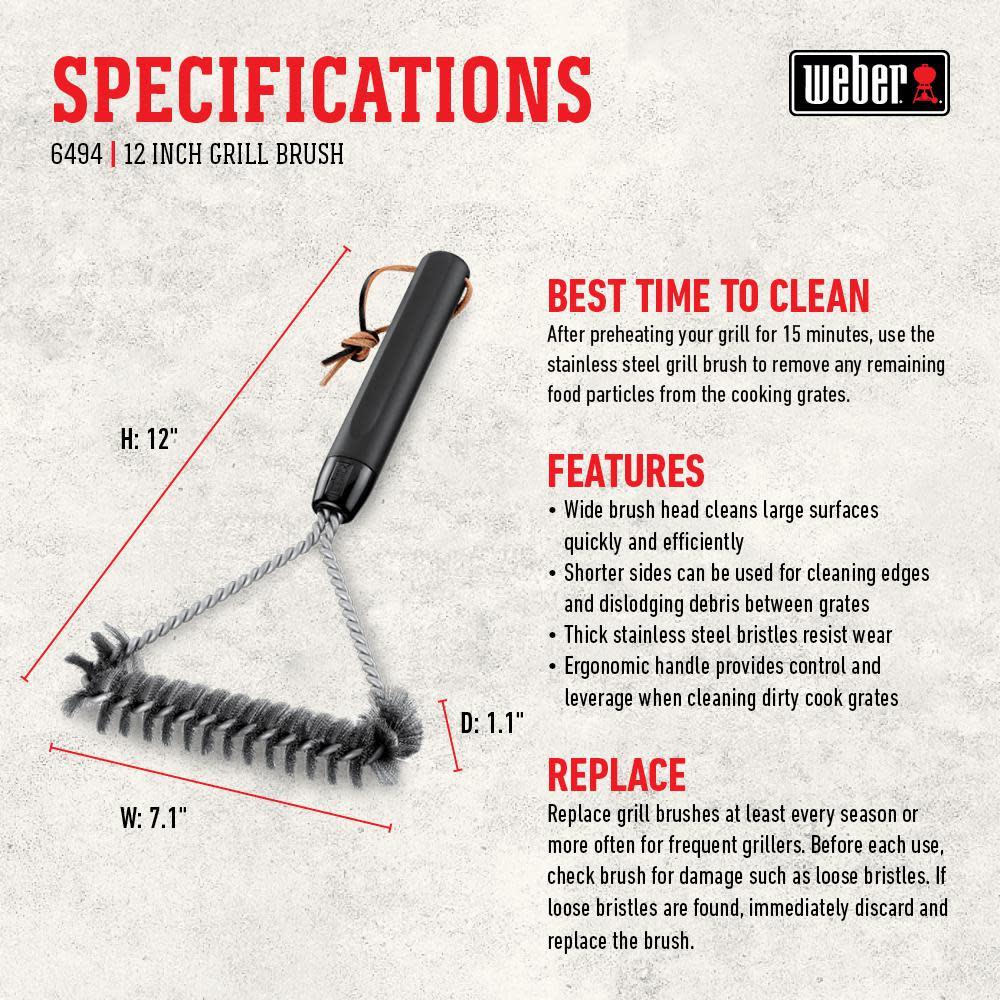 12 in. Three-Sided Grill Brush