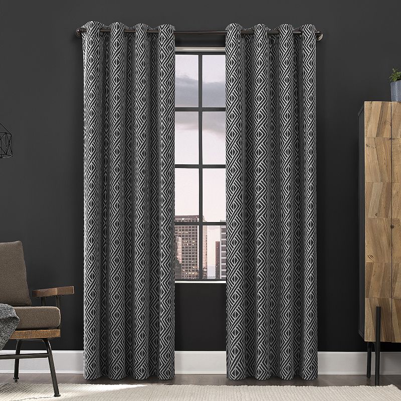 Scott Living Gresham Geometric 100% Blackout Grommet 1-panel Window Curtain