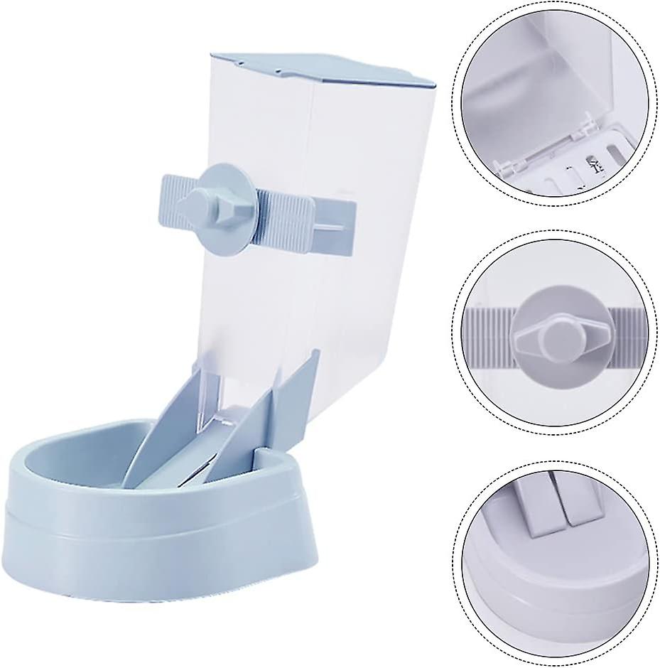 2l Pets Food Hanging Bowl Pet Cage Automatic Feeder Crates Cages Food Dispenser Gravity Feeder Dish For Small Animals Cats Dogs Blue - -