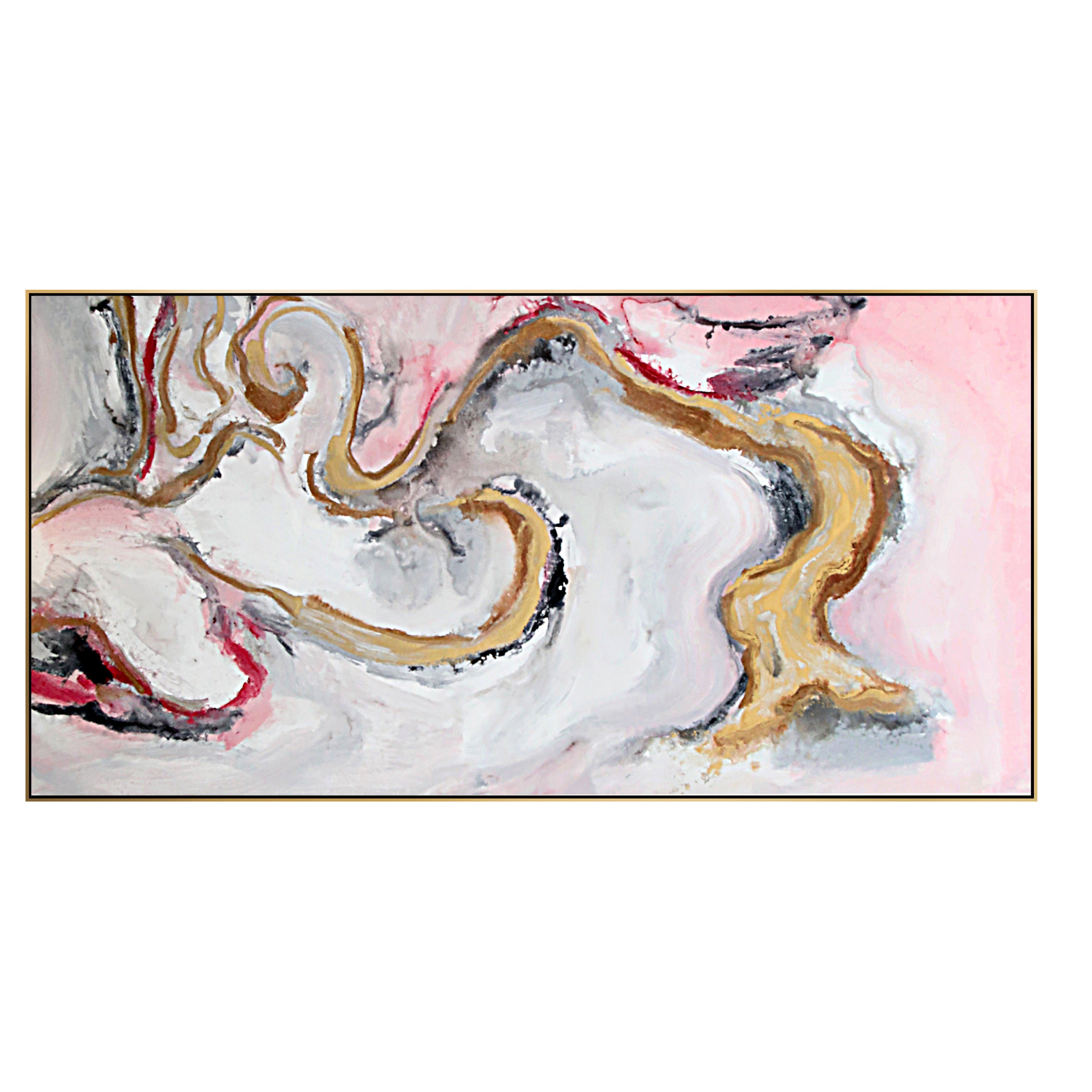 Pink Soul Hand Painted Art Painting With Frame 160X80 Cm Soap0106