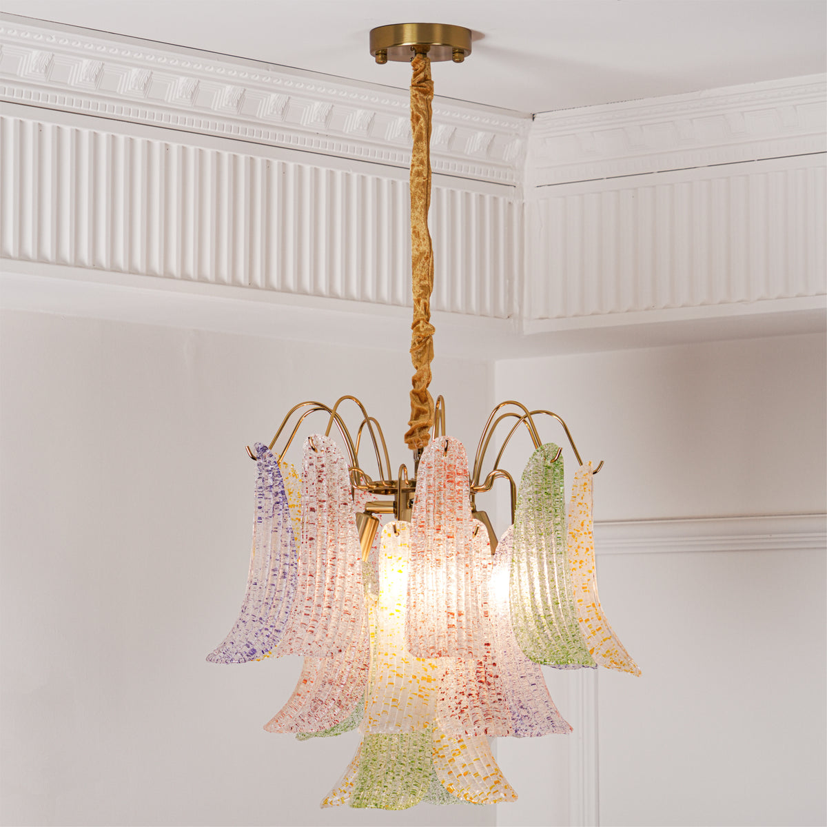 Venini Colorful Murano Glass Chandelier