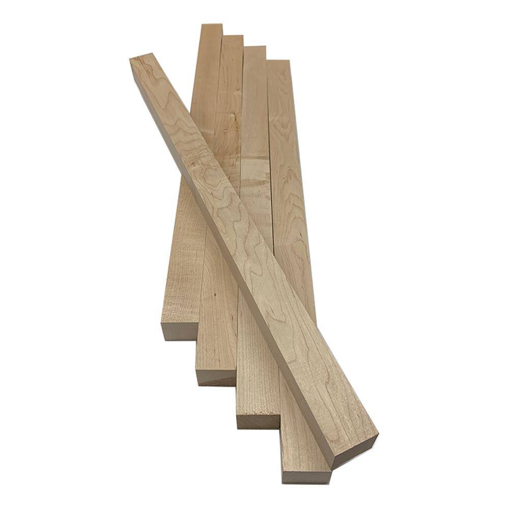 Swaner Hardwood 2 in. x 2 in. x 2 ft. Maple S4S Board (5-Pack) OL08011624ME