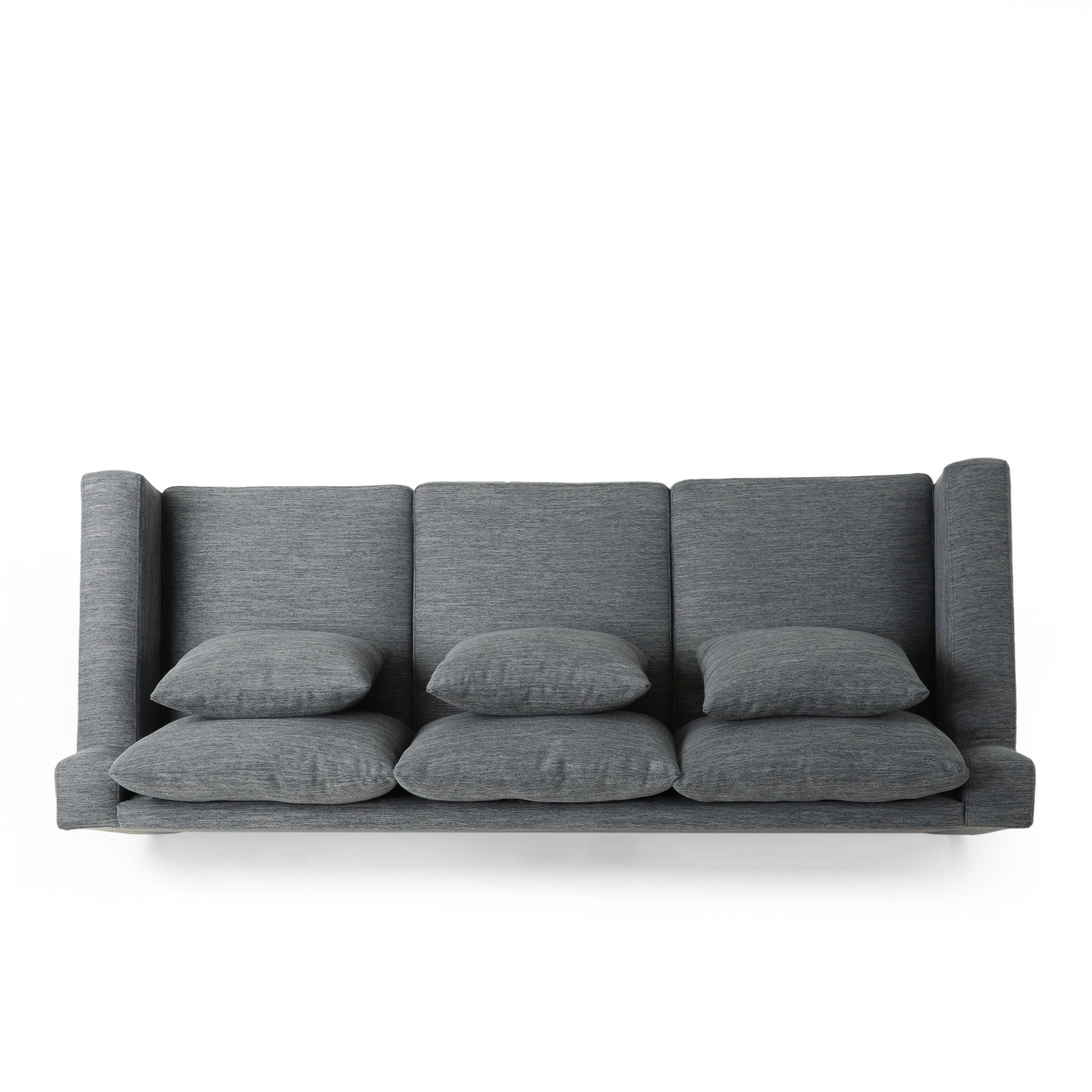 Noxon Contemporary Fabric 3 Seater Sofa with Accent Pillows