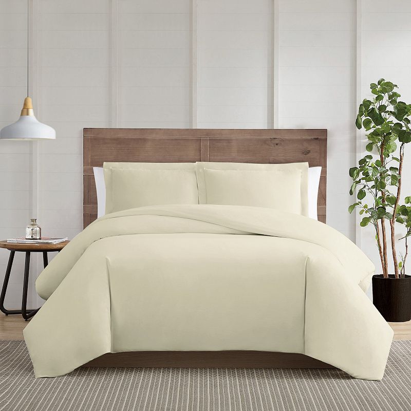 Truly Calm Silver Cool Khaki Full/Queen 3-Piece Duvet Set