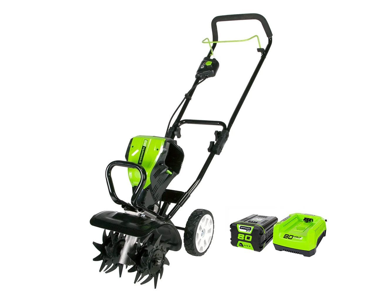 80V 10-Inch Cordless Tiller / Cultivator | Greenworks Pro