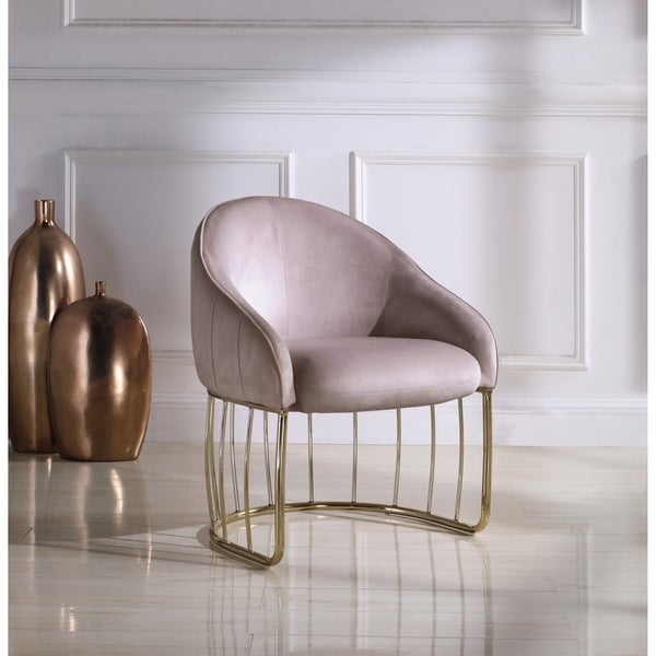 Chic Home Vivienne Velvet Upholstered Half-Moon Accent Club Chair