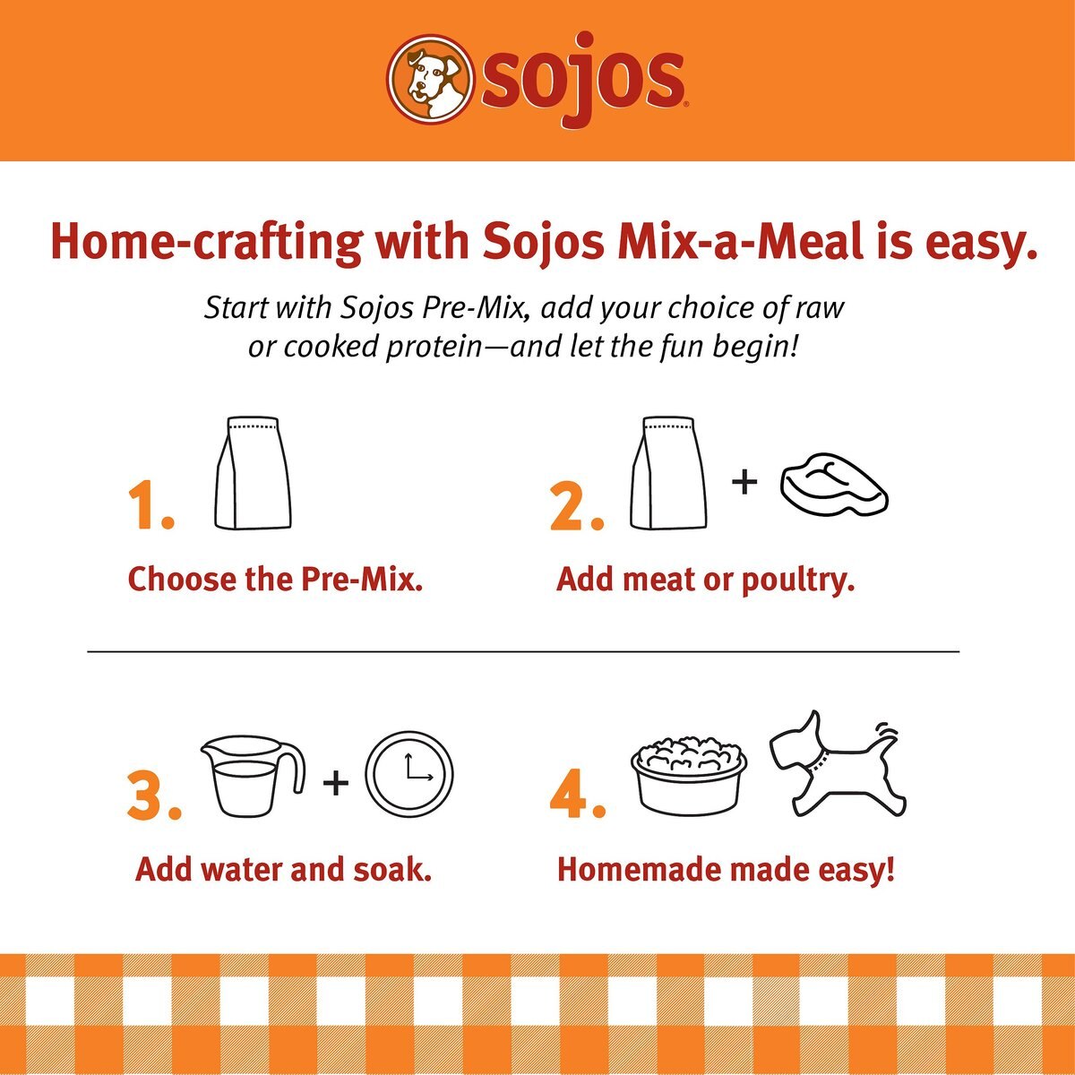 Sojos Mix-A-Meal Fruit and Veggie Pre-Mix Grain-Free Dehydrated Dog Food