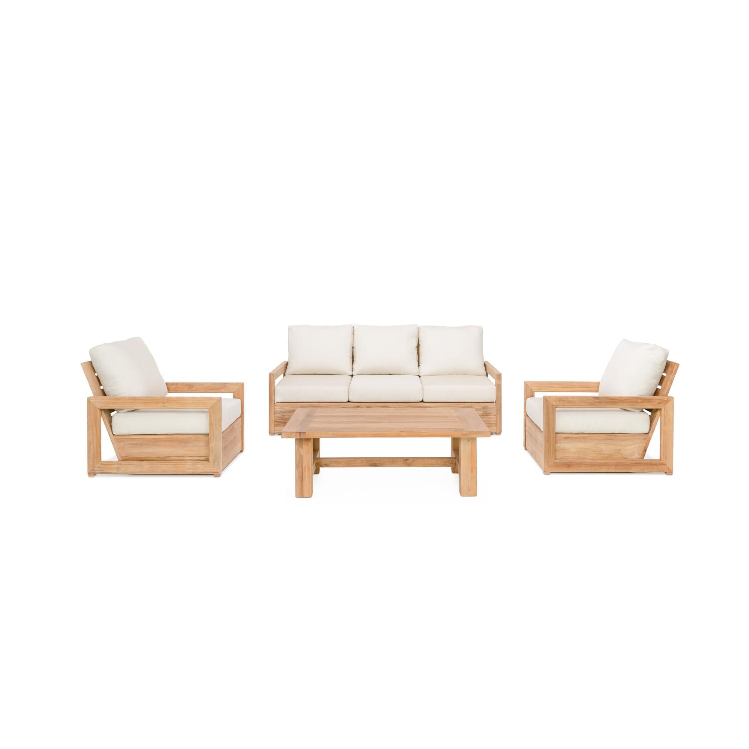 Signature Harborview 4 Piece Teak Lounge Set