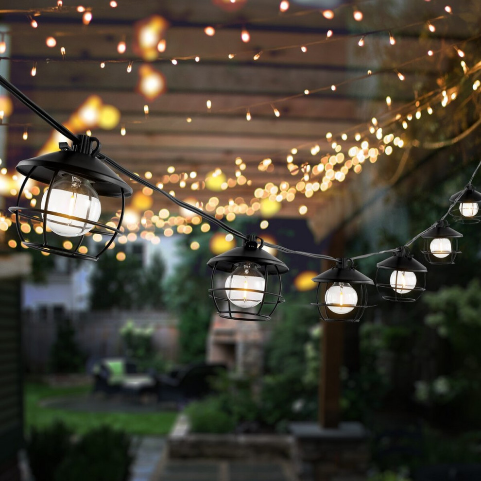 Safavieh Agitha Led Outdoor String Lights Black   Outdoor Rope And String Lights   by HedgeApple  Houzz